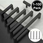 Square Modern Cabinet Handles Pulls Kitchen Drawer Stainless Steel Matte Black. Fixed Price $80.86.