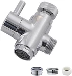 Brass Faucet Diverter Valve With Aerator, 3 Way Splitter Male Thread. Fixed Price $33.62.