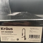 Kraus KPF-1603MBSB Single Handle Kitchen Faucet, Matte Black/black Stainless. Fixed Price $199.99.
