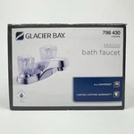 Glacier Bay Aragon Bath Laundry Utility Sink Faucet 798430 2/3 Hole 4IN Chrome. Fixed Price $11.95.