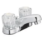 Aqua Vista 10-B421-AV Two Handle Faucet Polished Chrome W/ Acrylic Round Knobs. Fixed Price $32.99.