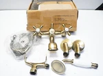 Read! Kingston Brass KS266SN Clawfoot Tub 6" Adjustable Center, Brushed Nickel. Fixed Price $124.99.