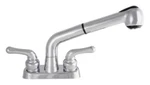 9" Double Tulip Handle Non Metallic Chrome Pull Out Laundry Utility Sink Faucet. Fixed Price $85.99.