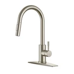 Forious Kitchen Faucet With Pull Down Sprayer, Brushed Nickel High Arc Modern.... Fixed Price $81.89.