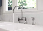 Pfister Port Haven LG31-TDC Chrome Kitchen Bridge Faucet W/sidespray. Fixed Price $189.99.