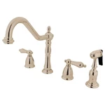 Kingston Brass KB179.ALBS Heritage 1.8 Gpm Widespread Kitchen - Nickel. Fixed Price $341.22.