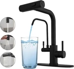 Elegant Black Kitchen Faucet With Water Filter & 3 Function Sprayer. Fixed Price $167.99.