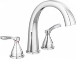 Delta Stryke T2777 2-HANDLE Deck Mount Roman Tub Faucet Trim Kit In Chrome. Fixed Price $129.99.