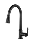 Akdy KF0009 Single Handle Pull-down Kitchen Faucet, Matte Black. Fixed Price $57.50.