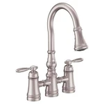 Moen S73204SRS Weymouth Bridge Pull Down Kitchen Faucet - Spot Resist Stainless. Fixed Price $550.00.