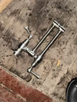 Wall Mount Articulating Pot Filler Faucet, Single Inlet, 20IN, Silver/tone. Fixed Price $100.00.