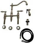 Kingston Brass KS3276ALBS Kitchen Faucet With Side Sprayer, Polished Nickel. Fixed Price $393.99.
