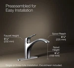 Kohler Rival Single-handle Kitchen Sink Faucet Polished Chrome 30470-CP. Fixed Price $115.50.