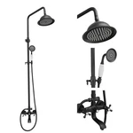 Bwe Double Handle 3-SPRAY Shower Faucet 1.8 Gpm Wall Bar Kit Matte Black. Fixed Price $159.00.