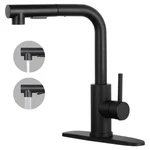 Aklfgn Kitchen Faucet Pull Out Sprayer Matte Black With Deckplate. Fixed Price $29.99.
