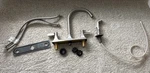 Kohler Brushed Nickel Kitchen Faucet High Arc Lever Handles Side Sprayer. Fixed Price $95.00.