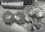 Delta Classic Transitional Two Small Clear Faucet Knob Handles H21. Fixed Price $14.95.