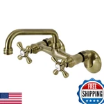 Kingston Brass KS213AB Magellan 6 Adjustable Center Wall Mount Kitchen Faucet. Fixed Price $263.45.