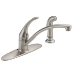 Delta Foundations Single-handle Kitchen Faucet With Side Sprayer Stainless. Fixed Price $49.99.