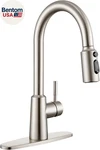 Kitchen Faucet With Pull Down Sprayer, High Arc Single Handle Brushed Nickel Sta. Fixed Price $82.00.