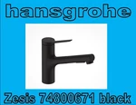 Hansgrohe Zesis Pull-out Kitchen Faucet Matte Black Model: 74800671 1.75GPM. Fixed Price $220.84.