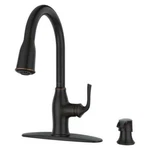 Pfister Rosslyn 1-HANDLE Pull-down Kitchen Faucet Tuscan Bronze F-529-7RSSY B/n. Fixed Price $145.95.