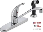 Single-handle Kitchen Sink Faucet With Side Sprayer, Chrome P115LF. Fixed Price $69.52.