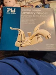 Plumb Works Double Handle Lavatory Faucet Polished Brass Finish #673-7095. Fixed Price $35.00.