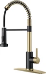Black Gold Stainless Steel Pull Down Kitchen Faucet For Farmhouse & Rv. Fixed Price $74.99.