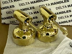 Delta H62PB Large Polished Brass Lever Handle Bases Nos. Fixed Price $34.00.