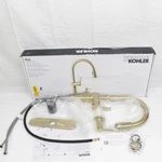 New Kohler Koi R22940-SD-2MB Vibrant Brushed Moderne Brass Kitchen Faucet. Fixed Price $188.78.