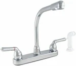 Ldr Exquisite Green 952 33425CP, Double Handle Kitchen Faucet W Spray, Fs. Fixed Price $45.00.