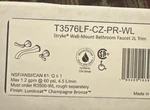 Delta Stryke T3576LF-CZ-PR-WL Wall Mounted Bathroom Sink Faucet Champagne Bronze. Fixed Price $398.00.