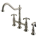 Kingston Brass KS127.TXBS French Country 1.8 Gpm Bridge Kitchen - Nickel. Fixed Price $396.47.
