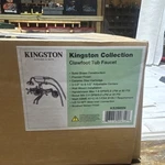 Kingston KS266SN Brushed Nickel Wall Mount Tub Faucet Cross W/ Handshower. Fixed Price $92.96.