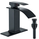 Black Widespread Bathroom Sink Faucet Basin 3 Hole Vanity Mixer Waterfall Tap. Fixed Price $23.92.