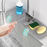 Snoquir Faucet Mat Splash Guard Silicone Kitchen Sink 5 Slope Fast Self-draining. Fixed Price $14.99.
