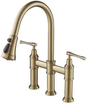 Kraus KPF-3121 Allyn 1.8 Gpm Bridge Pull Down Kitchen Faucet Gold. Fixed Price $469.95.