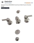 Kingston Brass KB6328NDL Nuvofusion Bidet Faucet, Brushed Nickel. Fixed Price $89.99.