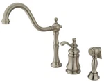 Kingston Brass KS7808TPLBS Single-handle Widespread Kitchen Faucet W/brs Sprayer. Fixed Price $397.58.