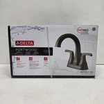 New Delta Portwood Centerset 2-HANDLE Bathroom Sink Faucet Venetian Bronze. Fixed Price $73.77.