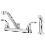 25-K82CS-CH-AV Kitchen Sink Faucet With Side Spray, Polished Chrome Two Handle. Fixed Price $74.72.