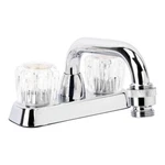 Two Handle Chrome Deck Mount Laundry Utility Sink Faucet Stainless Steel Spout. Fixed Price $70.99.
