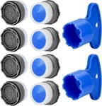 8PCS Faucet Aerator M16.5, Plug-in Restrictor Blue. Fixed Price $13.95.