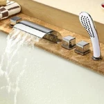 Kokols MPF03 Deck-mount Bathtub Waterfall Faucet W/ Shower Handle Polished Chrom. Fixed Price $252.32.