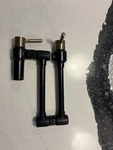 Brizo Wall Mount Pot Filler Faucet Knurled Handle Swing Arm Black Gold Brass. Fixed Price $350.00.