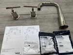 Kohler K-T14428-4-SN Purist Deck Mounted Roman Tub Filler, Polished Nickel. Fixed Price $463.49.