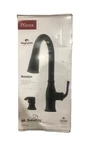 Pfister Rosslyn Single Handle Pull Down Sprayer Faucet Matte Black W/ Deckplate. Fixed Price $142.41.