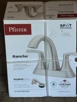 Pfister Rancho Spot Defense Brushed Nickel 4-IN Centerset Bathroom Faucet. Fixed Price $65.00.