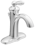 Moen 66410 Eva Two Handle Centerset Bathroom Faucet With Pop-up Drain Chrome. Fixed Price $164.89.